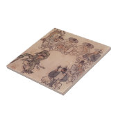 Danwon MudongKorean伝統的(ダンウォン・ムドン・コ絵画リアン) タイル (側面)