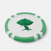 DAoCハイバーニアクレイトランプのポーカーチップ、グリーンエッストライプのジ ポーカーチップ (シングル)