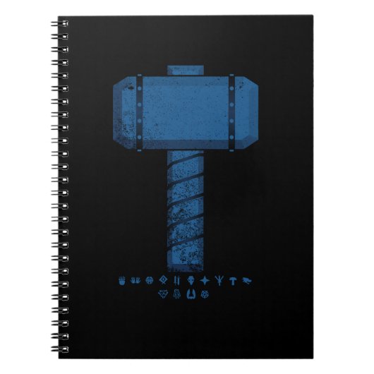 DAoC Midgardのハンマーおよびクラスの紋章のノート ノートブック (正面)