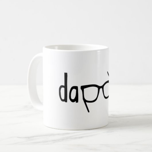 DapDat_Logo_Glasses コーヒーマグカップ (正面左)