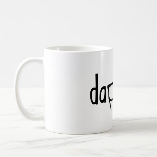 DapDat_Logo_Glasses コーヒーマグカップ (左)