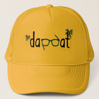 DapDat_Logo_Glasses_Palms_Trucker_Hatティール（緑がかった色）_ キャップ
