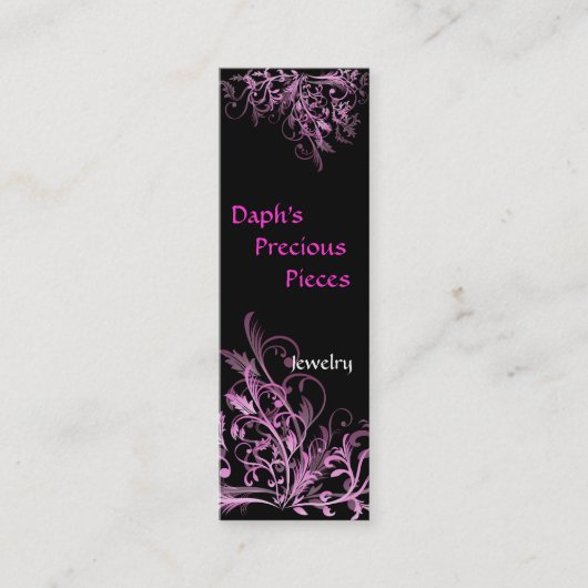 Daphの大切な部分のラベルカスタムのデザイン スキニー名刺 (正面)