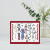 Daphneの20年代のアールデコの女性 ポストカード (スタンド正面)