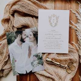 DAPHNEエレガント金ゴールドホワクラシックイトフォト結婚ズ 招待状