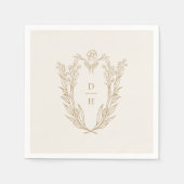 DAPHNEクエレガントリームクラシック金ゴールドフォーマル結婚ズ スタンダードカクテルナプキン (正面)