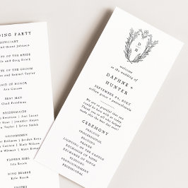 DAPHNEグリーンリー白黒クレストモノグラム結婚ズ プログラム