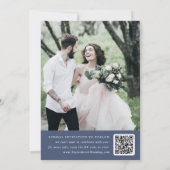 DAPHNEダークブルーホワイトボタニッモダンク結婚ズ セーブザデート (裏面)