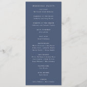 DAPHNEダークブルー植物性ミニマリスト海軍結婚ズ プログラム (裏面)