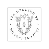 DAPHNEフローラゴム結婚の差出人住所スタンプ ラバースタンプ (インプリント)