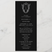 DAPHNEミニマリストダークブラックエレガントな結婚式 プログラム (正面)