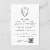 DAPHNEモノグラムシンプル白黒結婚詳細 エンクロージャーカード (正面)