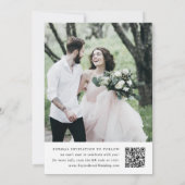 DAPHNE白黒フローラクレストミニマル結婚リスト セーブザデート (裏面)