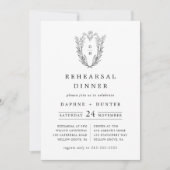 DAPHNE白黒ミニマリストリハーサルディナー 招待状 (正面)
