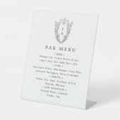 DAPHNE白黒ヴィンテージウェディングバーメニューサイン 台座サイン (正面)