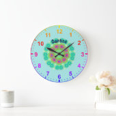 DAPHNE～パーソナライズされた万華鏡のように千変万化するパターン円フラクタル～ ラージ壁時計 (ホーム)