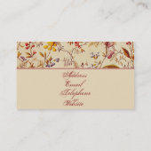 Daphne、ヴィンテージ・かわいらしフローラ・ビジネス・カード 名刺 (裏面)