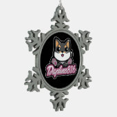 Daphne 816の雪片のオーナメント スノーフレークピューターオーナメント (左)