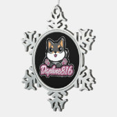 Daphne 816の雪片のオーナメント スノーフレークピューターオーナメント (右)