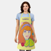 Daphne Groovyグラフィック エプロン (着用した状態)