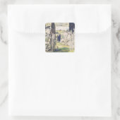 「Daphnisの行為Iのための舞台装置のデザイン スクエアシール (バッグ)