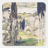 「Daphnisの行為Iのための舞台装置のデザイン スクエアシール (正面)