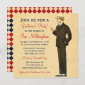 Dapperの紳士パーティの招待状 招待状 (正面/裏面)