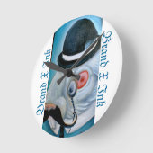 dapper氏 ラウンド壁時計 (傾斜)