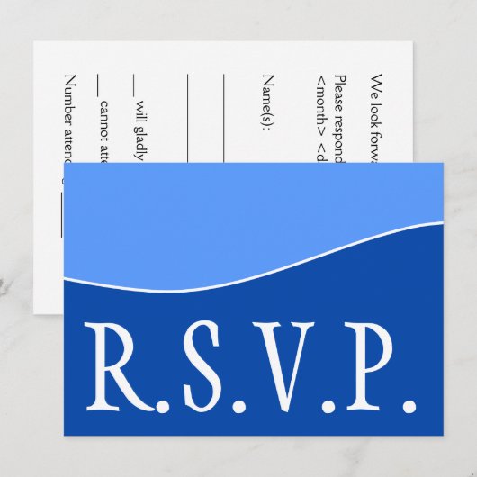 Dapper、シンプルSystem & Basic "R.S.V.P." カード (正面/裏面)