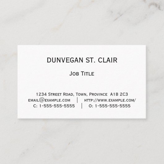 Dapper、ベーシック、およびビ企業のジネスカード 名刺 (正面)