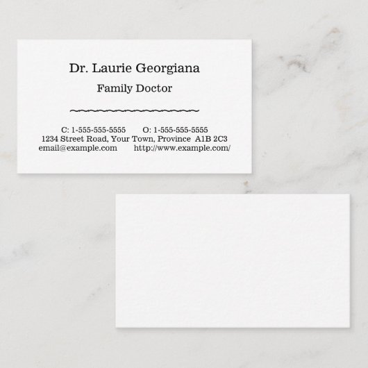 Dapper、保守的な名刺 名刺 (正面/裏面)