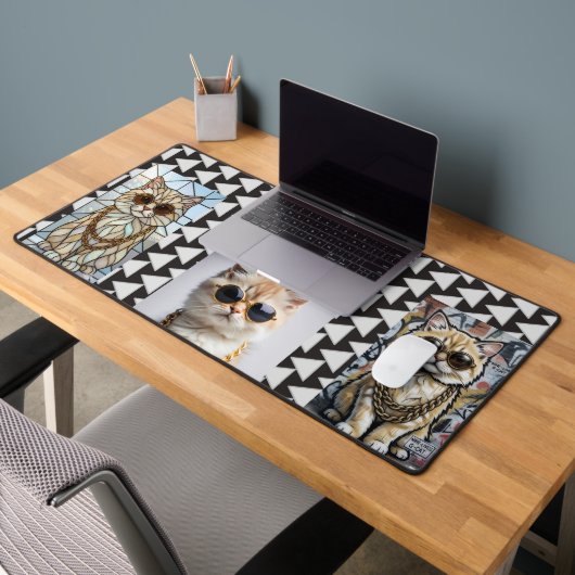 Dapper Animal | Kitty In Sunglasse – Personalized デスクマット (オフィス2)