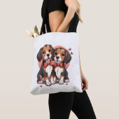 Dapper Beagle Dogs Art トートバッグ (クローズアップ)