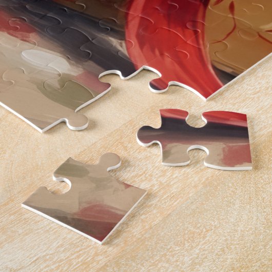 Dapper Boston Terrier Dog Christmas Gift ジグソーパズル (側面)