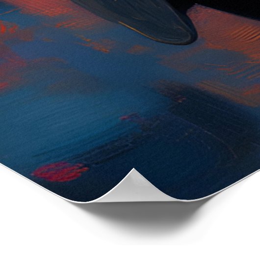 Dapper Cat in Suit Funny Animal Portrait ポスター (角)