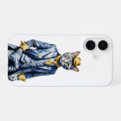 Dapper Cat iPhone 16ケース – 保スタイリッシュ護 (裏面横)