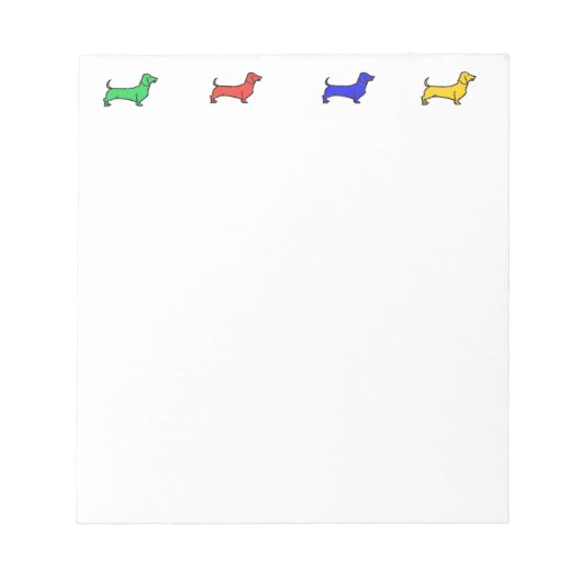 Dapper Dachshundメモ帳 ノートパッド (正面)