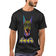 "Dapper Doggo Drip" カラーポップTシャツ