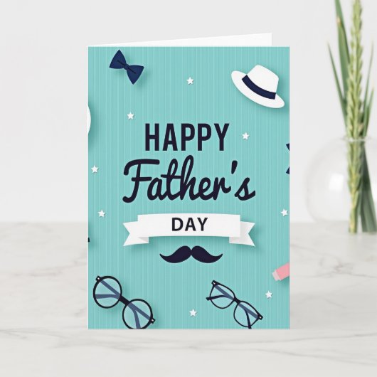 Dapper Fathers Day Icons Card カード (正面)
