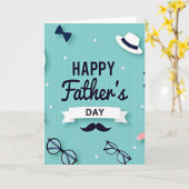 Dapper Fathers Day Icons Card カード (黄色い花)