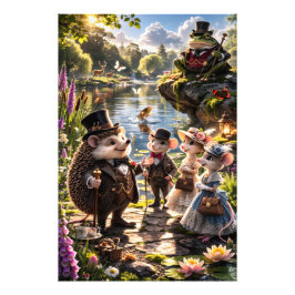 Dapper for friends, Victorian garden party art pos フォトプリント
