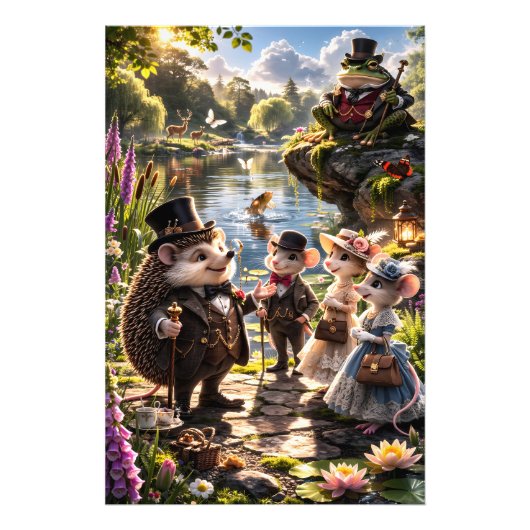 Dapper for friends, Victorian garden party art pos フォトプリント (正面)