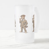 Dapper Gentleman Dog Glass フロストグラスビールジョッキ (正面右)