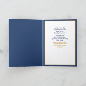 Dapper Gentleman Mustard and Navy Birthday カード (内部)