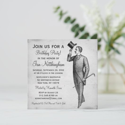 Dapper Melenton'sバースデーパーティ招待状 招待状 (スタンド正面)