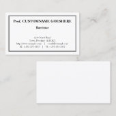 Dapper、Plain、およびBasicプロフェッショナル名刺 名刺 (正面/裏面)
