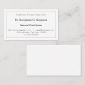 Dapper & Plain Medical Specialist名刺 名刺 (正面/裏面)