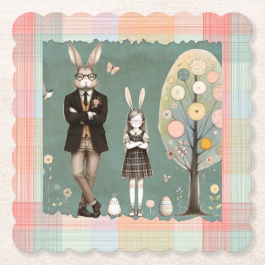 Dapper Rabbit Coasters ペーパーコースター (正面)