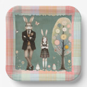 Dapper Rabbit Paper Plates ペーパープレート (正面)