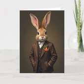 Dapper Rabbit Portrait Card カード (正面)